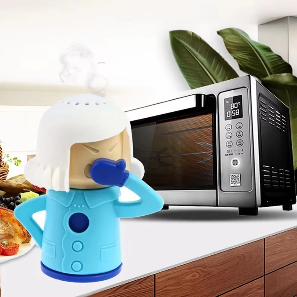 Angry Mama Microwave Steam Cleaner 🫧- Effortlessly Eliminate Grease, Odors, and Grime! 🦠