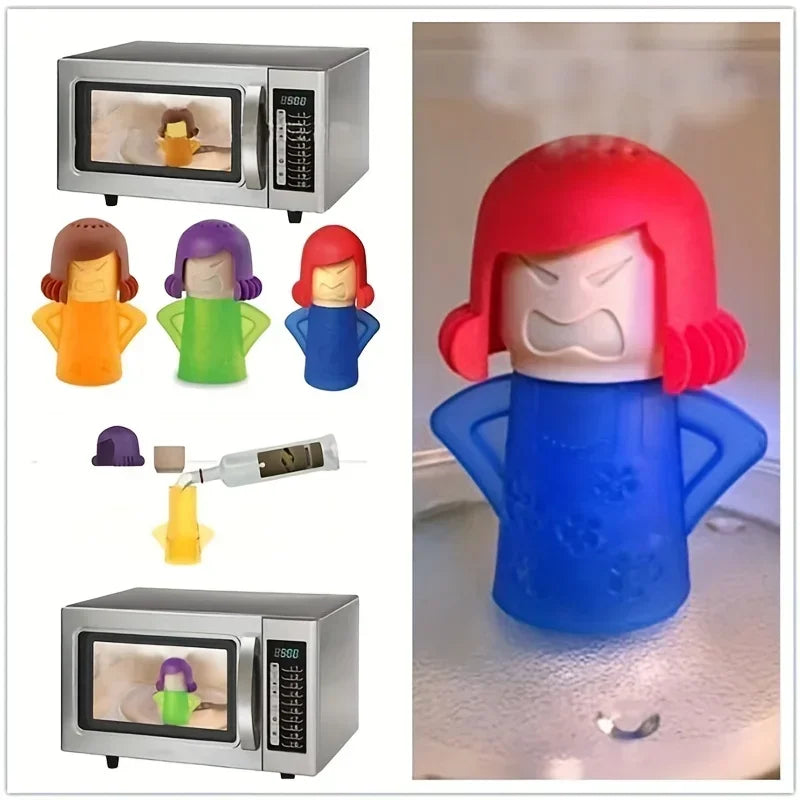 Angry Mama Microwave Steam Cleaner 🫧- Effortlessly Eliminate Grease, Odors, and Grime! 🦠