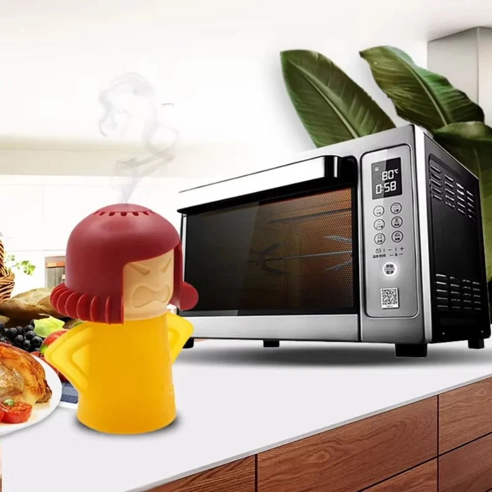 Angry Mama Microwave Steam Cleaner 🫧- Effortlessly Eliminate Grease, Odors, and Grime! 🦠